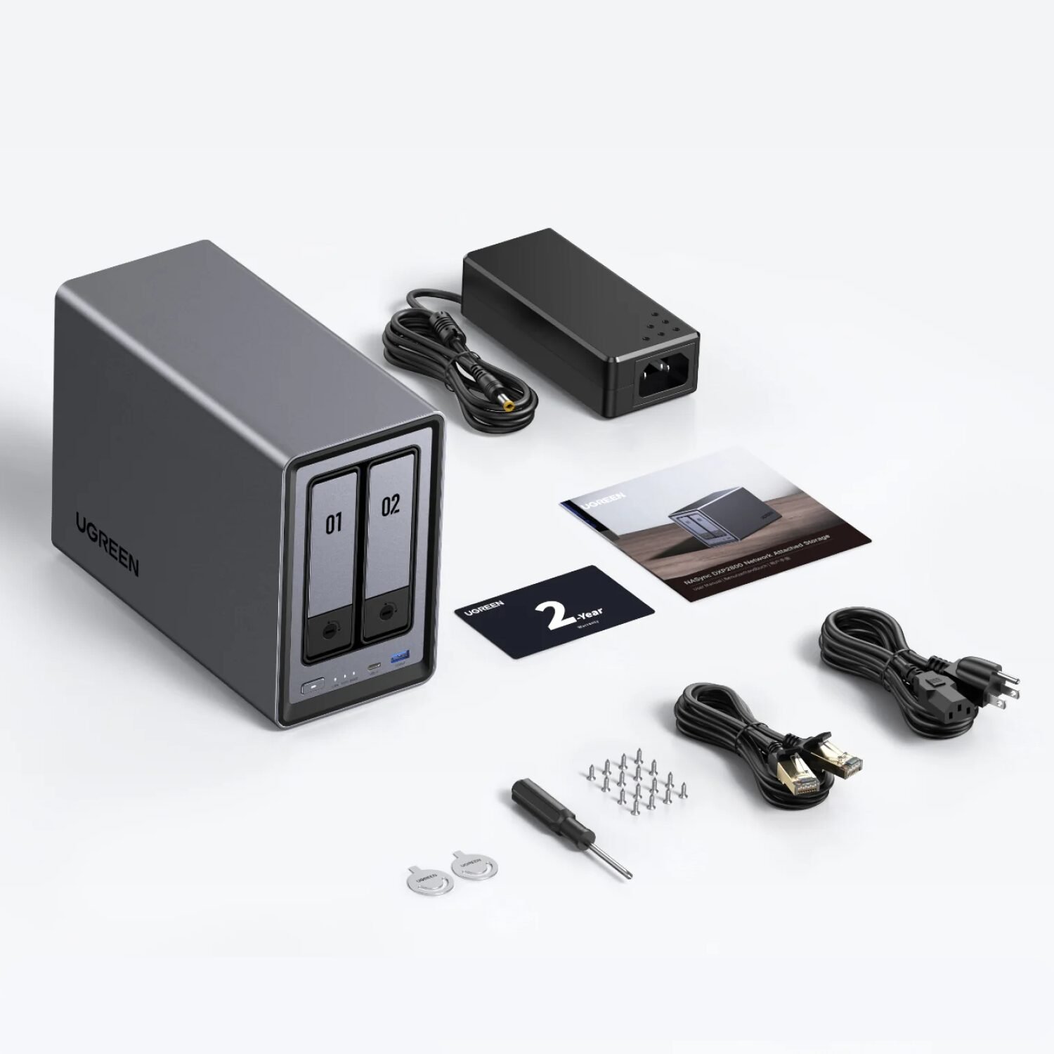 UGreen NASync DXP2800 2 Bay NAS with Seagate Ironwolf NAS 8TB SATA Hard Drive Bundle (2x 4TB) - Image 9