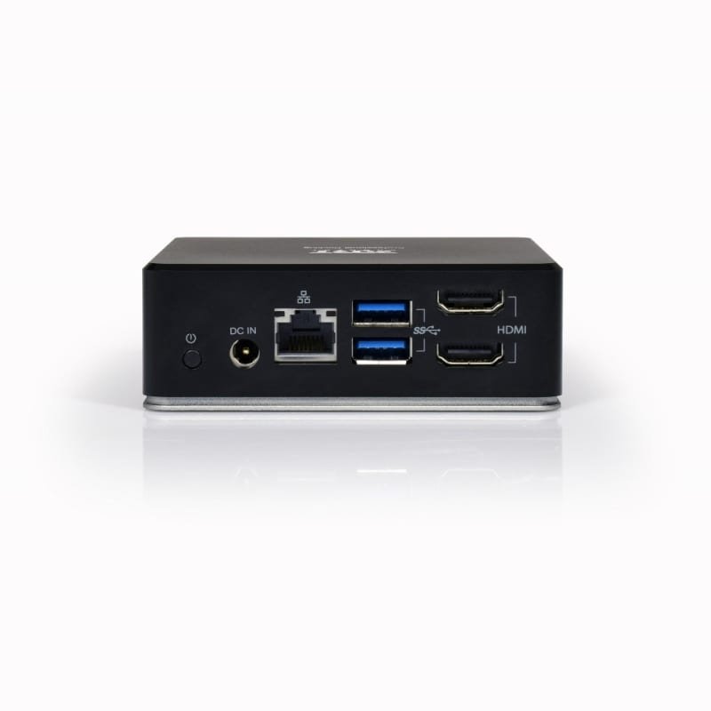 Port USB Type-C to 1 x RJ45|2 x USB3.1 Gen1|2 x HDMI|1 x Type-C|1 x USB3.1 Gen1 | Apple Charging 2.4A|1 x Aux Dock - Black - Image 3