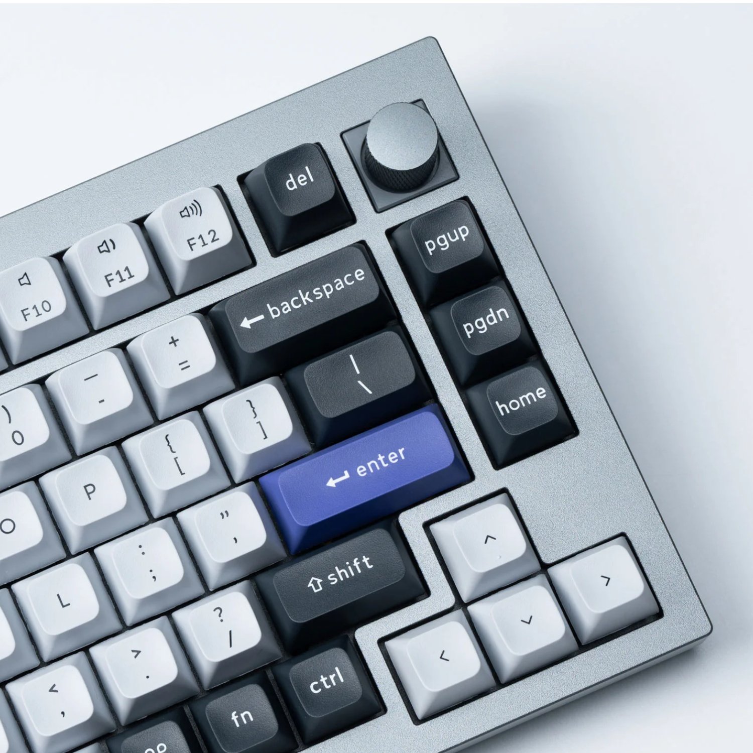 Keychron Double Shot KSA PBT Keycap Set - Dark Grey/White Smoke - Image 2