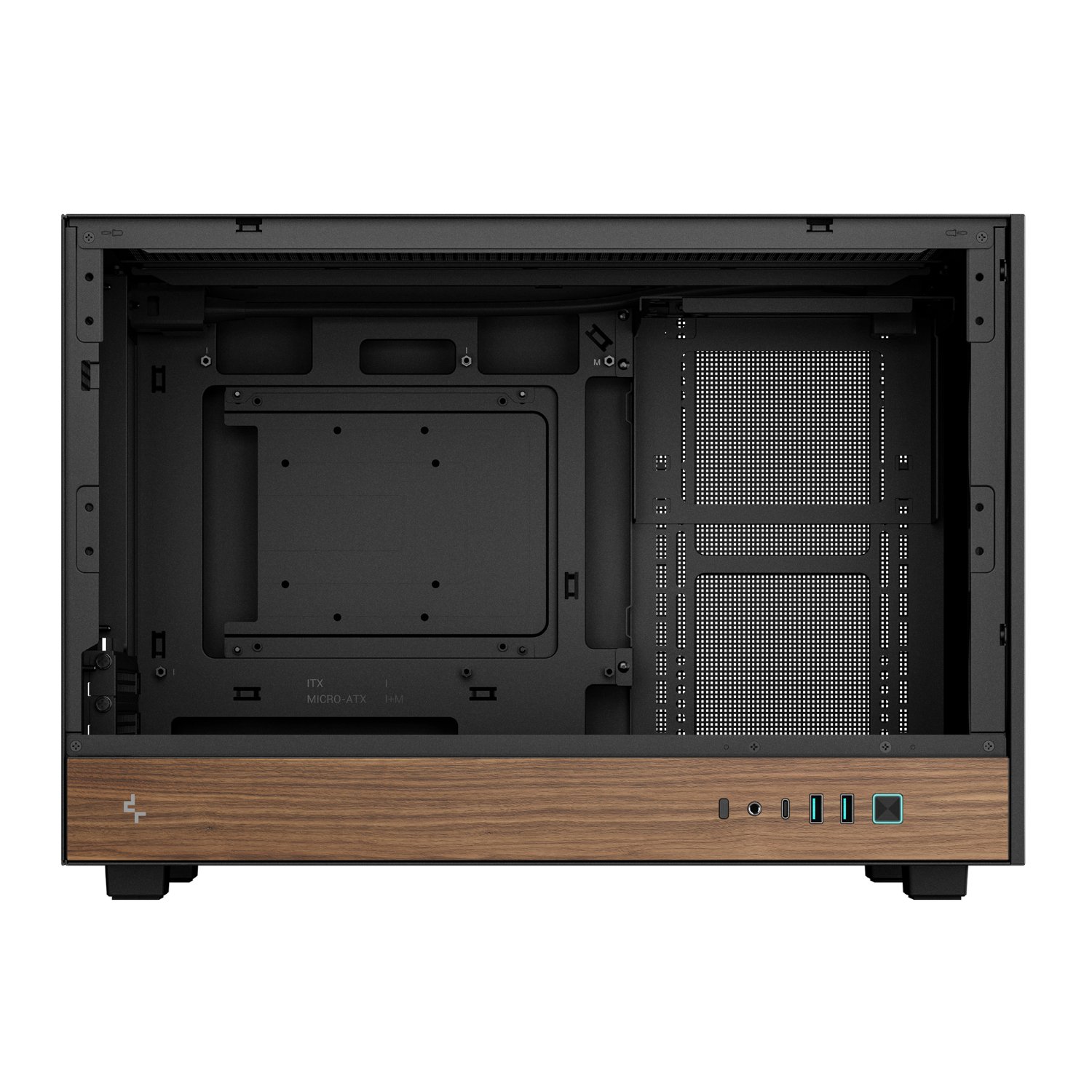 DeepCool CH260 Wood mATX Gaming Chassis - Black - Image 6