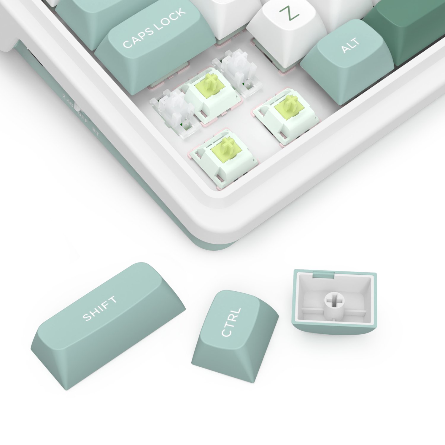 Redragon K719WGB GALATIN RGB PRO Full sized Wireless Gaming Keyboard - White - Image 5