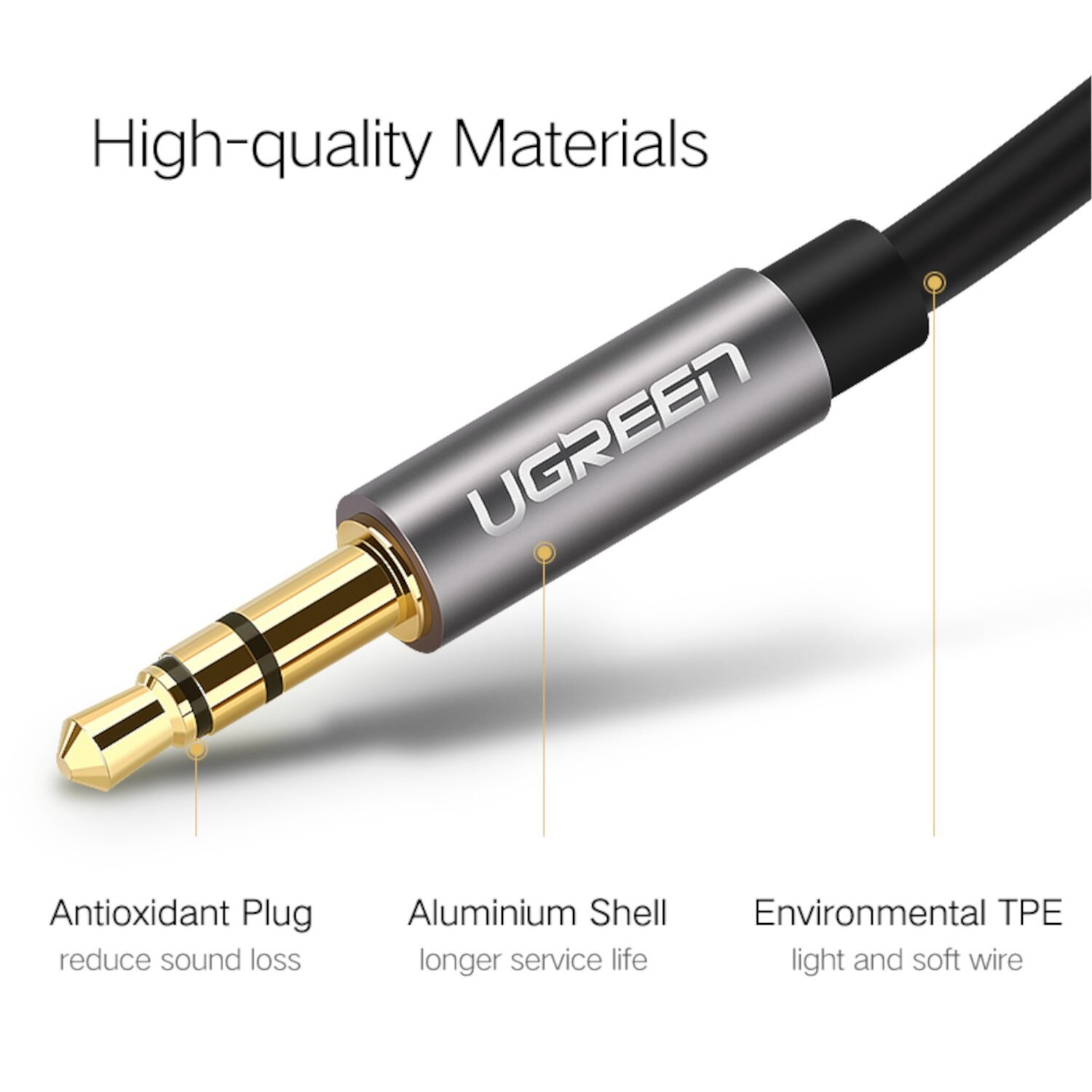 UGREEN 3.5mm Aux Cable 0.5m - Image 3