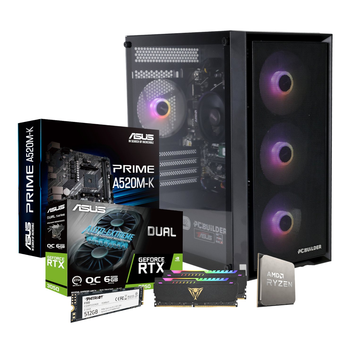 PCBuilder Ryzen 5 5500 STALKER Windows 11 Gaming PC - Image 2
