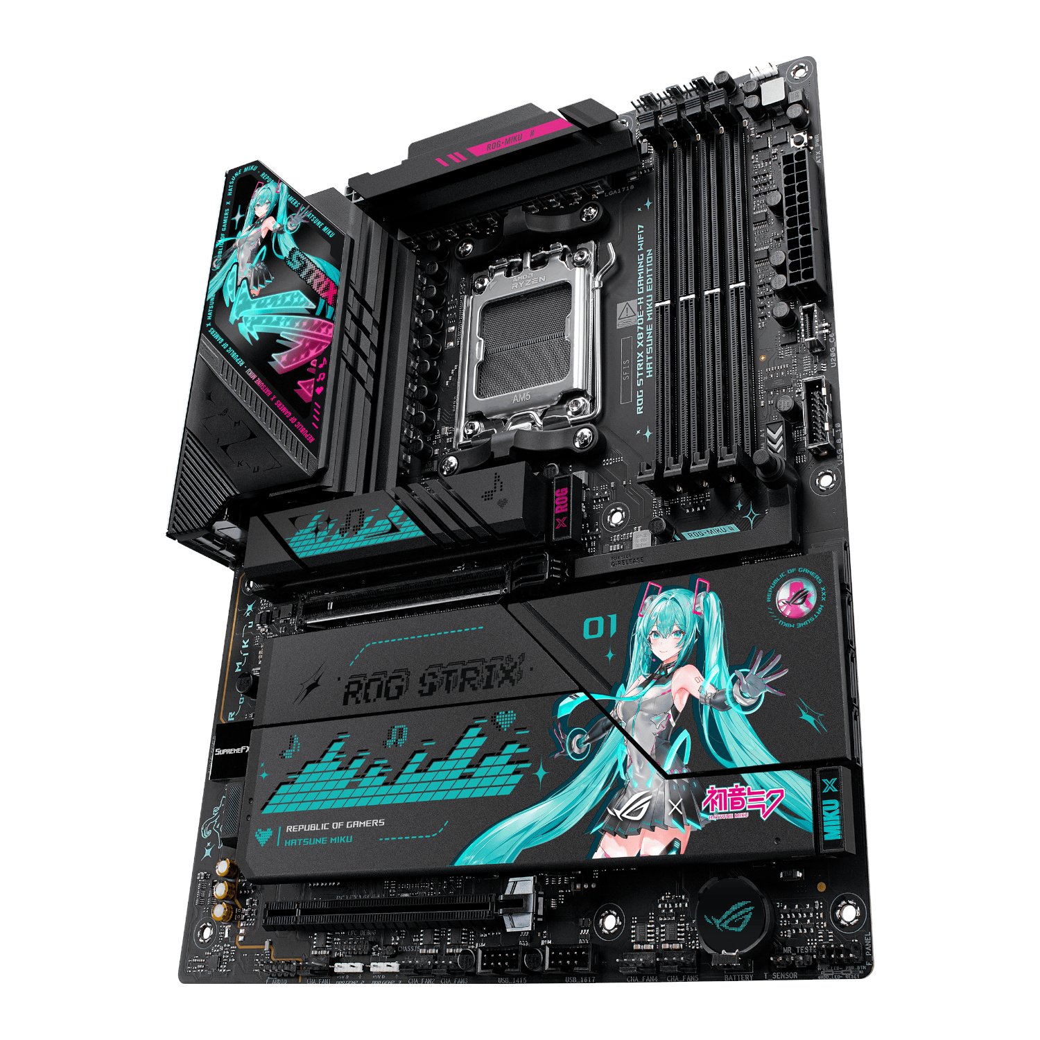 Asus ROG Strix X870E-H Gaming Wi-Fi 7 AM5 ATX Hatsune Miku Edition Motherboard - Image 4