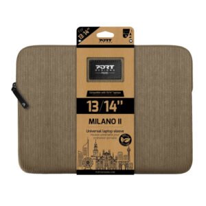 Port Designs Milano II Eco 13/14" Universal Laptop Sleeve - Desert Brown - TauTech South Africa