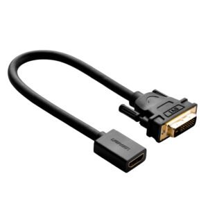 UGREEN DVI to HDMI Cable Adapter 15cm | Male to Female | 1080p Full HD – Black - TauTech South Africa