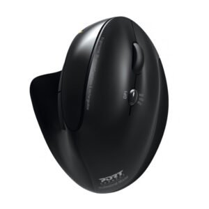 Port Connect Wireless Rechargeable Ergonoc Mouse Bluetooth - Black - TauTech South Africa