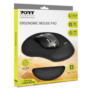 Port Ergonomic Gel Mouse Pad - Black - TauTech South Africa