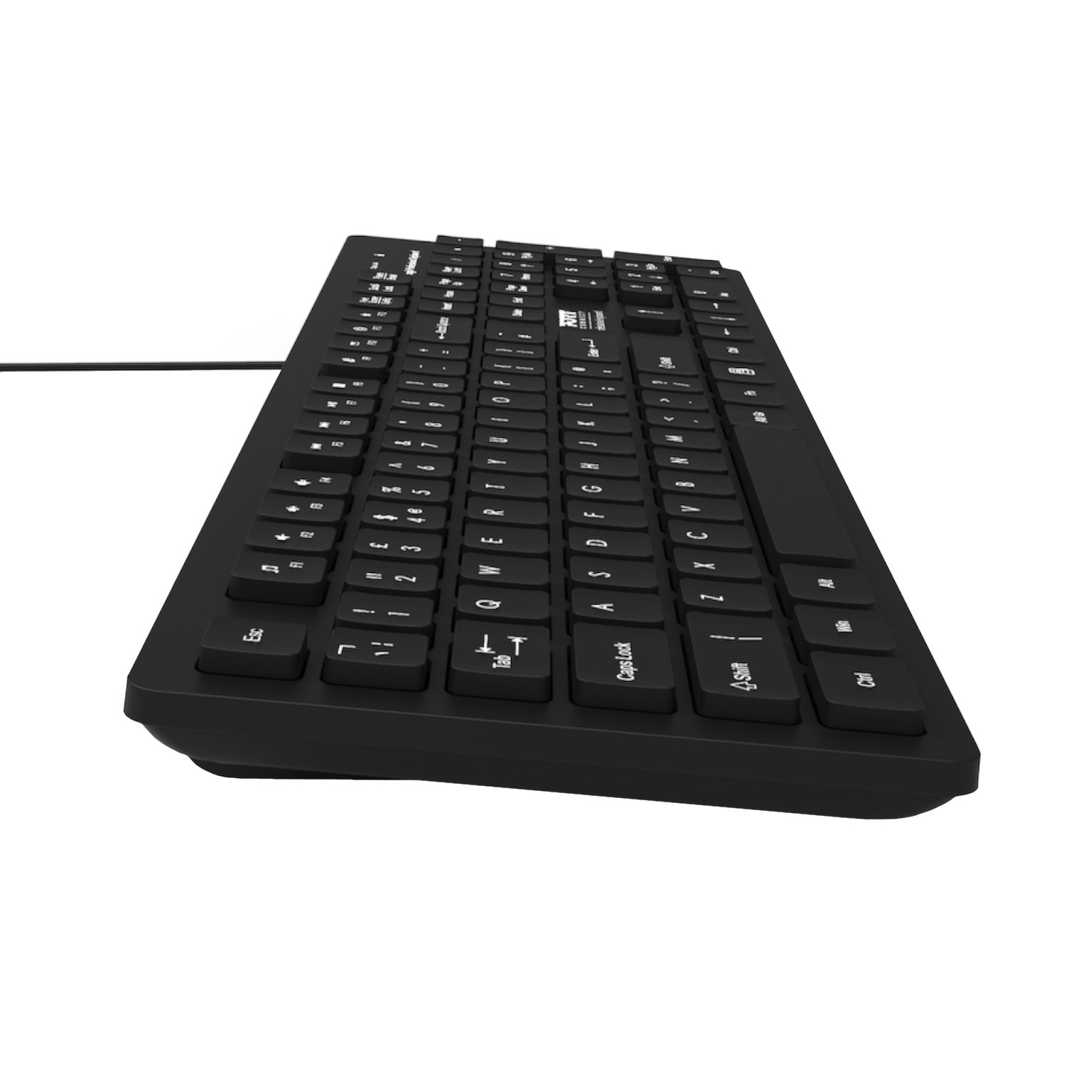 Port Connect Tough Office USB Keyboard - Black - Image 3