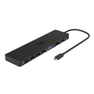 Port USB Type-C 1 x USB3.1|2 x USB 3.0|2 x USB 2.0|1 xHDMI-DP-VGA| Micro+SD Card Reader|1 x Mini DP|1 x RJ45|1 x Audio-Microphone| PD 100W -Black - TauTech South Africa