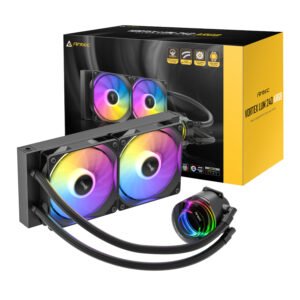Antec VORTEX LUM 240 ARGB AIO CPU Liquid Cooler – Black - TauTech South Africa