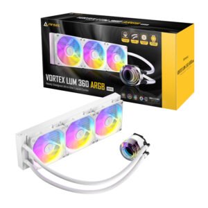 Antec VORTEX LUM 360 ARGB AIO CPU Liquid Cooler - White - TauTech South Africa