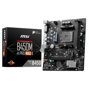 MSI B450M-APRO MAX II AMD AM4 MATX Gaming Motherboard - TauTech South Africa