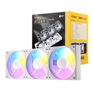 Antec Connect 120 ARGB PWM Fan 3 Pack - White - TauTech South Africa