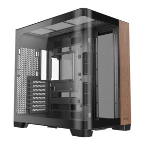 Antec C8 Curved Wood E-ATX | ATX | Micro-ATX | ITX Dual Chamber Gaming Chassis - Black - TauTech South Africa