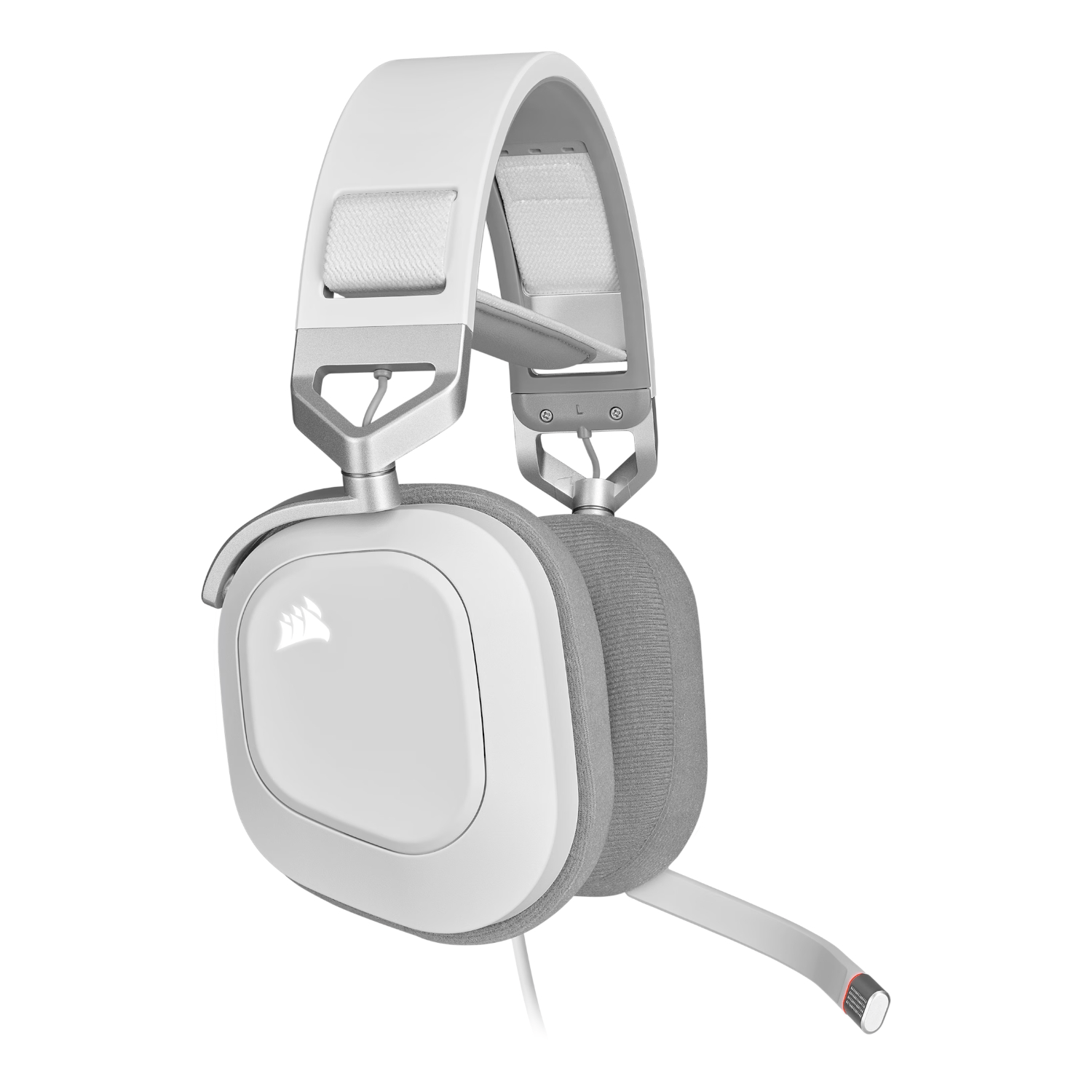 Corsair HS80 RGB USB Wired Over-Ear Gaming Headset — White - Image 4