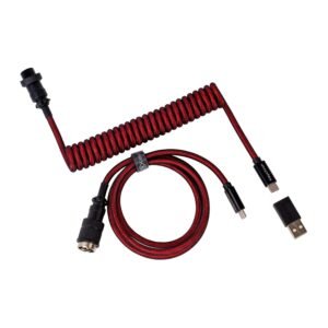 Keychron Coiled Aviator Cable - Red - TauTech South Africa
