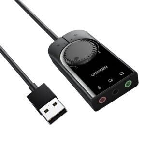 UGREEN CM129-40964 USB-A to 3.5mm External Stereo Sound Adapter - Black - TauTech South Africa