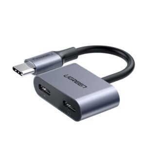 UGREEN USB Type-C Dual Audio and Charging Adapter (15W PD, 2-in-1 Splitter) - TauTech South Africa