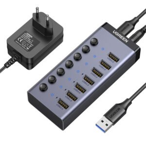 UGREEN 7 in 1 USB 3.0 Hub-Grey - TauTech South Africa