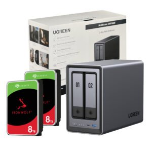 UGreen NASync DXP2800 2 Bay NAS with Seagate Ironwolf NAS 16TB SATA Hard Drive V2 Bundle (2x 8TB) - TauTech South Africa