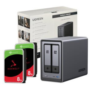 UGreen NASync DXP2800 2 Bay NAS with Seagate Ironwolf NAS 16TB SATA Hard Drive Bundle (2x 8TB) - TauTech South Africa