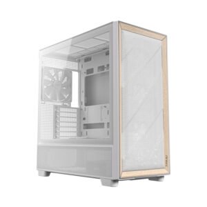 Antec FLUX Mid-Tower E-ATX Gaming Chassis Wood Front Panel - White - TauTech South Africa
