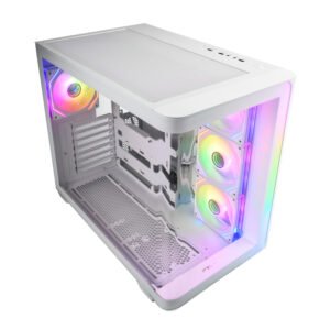FSP M580 ARGB ATX Mid Tower Gaming Chassis - White - TauTech South Africa