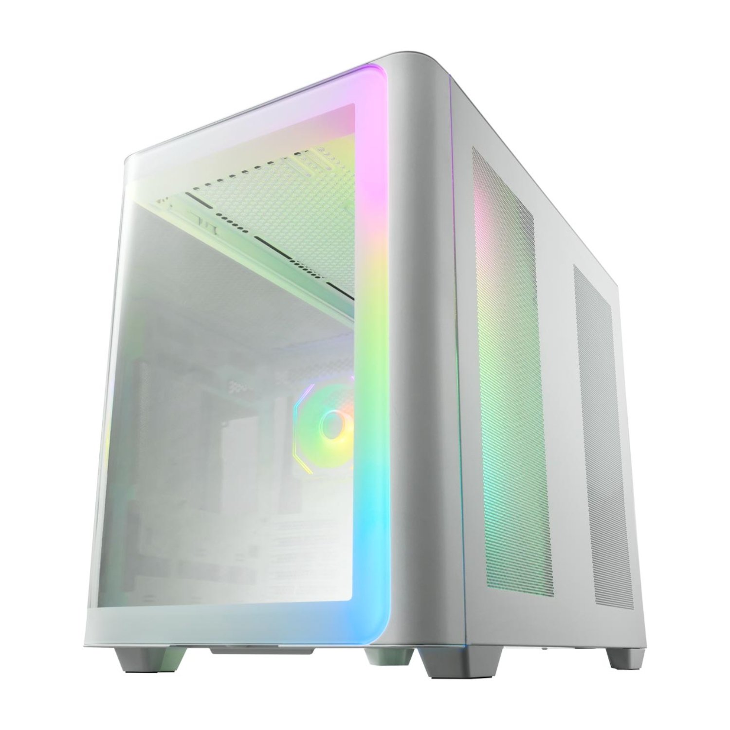 FSP M580 ARGB ATX Mid Tower Gaming Chassis - White - Image 3