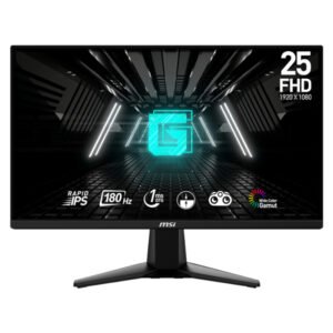 MSI G255F 25" Gaming Monitor 1920x1080 (FHD) Rapid IPS 1ms 180Hz Adaptive Sync HDMI Displayport Black - TauTech South Africa