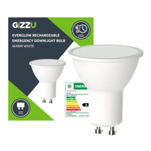 Gizzu Everglow Rechargeable Warm White Emergency Downlight Bulb - TauTech South Africa