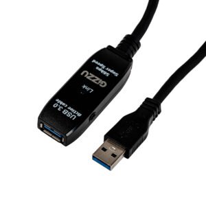 Gizzu USB 3.0 Active Extension Cable 5m - Black - TauTech South Africa
