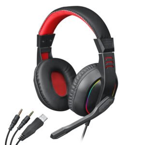 Redragon Over-Ear ARES Aux RGB Gaming Headset - Black - TauTech South Africa
