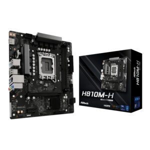 ASRock H810M-H Intel LGA1851 Micro ATX Motherboard - Black - TauTech South Africa