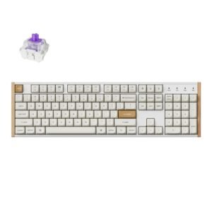 Keychron K10 HE Special Edition Full-size Hot-Swap Gateron Dbl-Rail Nebula Switch RGB Wireless Keyboard - White (Wood + Al) - TauTech South Africa