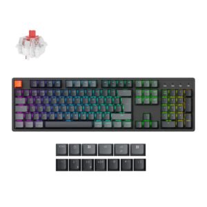Keychron K10 QMK Full-size RGB Wireless Custom Mechanical Keyboard V.2 (Super RED Switch) – Black - TauTech South Africa