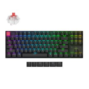 Keychron K8 QMK 80% TKL Wireless Mechanical Keyboard V2 Red Switches - Black - TauTech South Africa