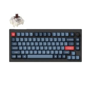 Keychron V1 Max QMK/VIA Wireless Custom Mechanical Keyboard | BROWN Switches – Black - TauTech South Africa