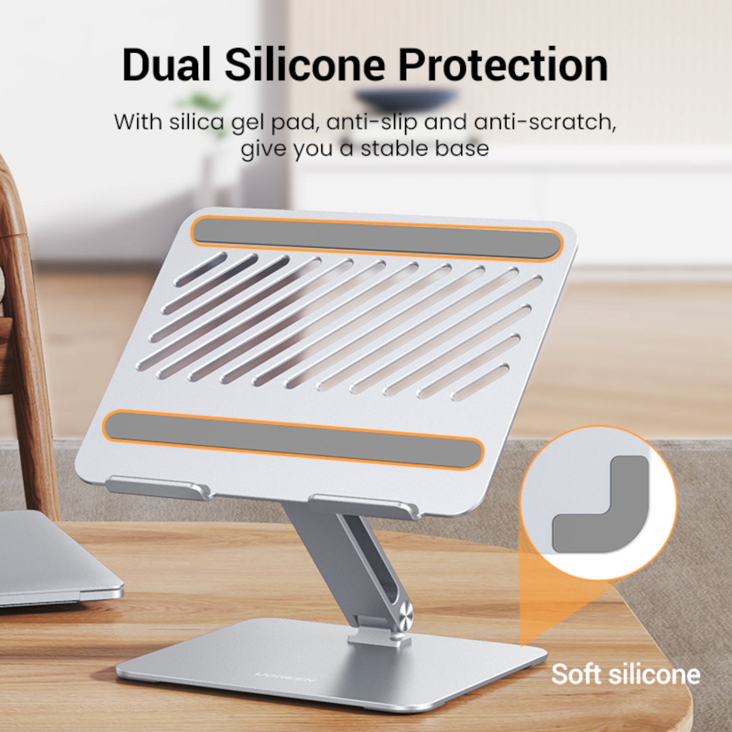 UGREEN Adjustable Laptop Stand (Silver) - Image 2