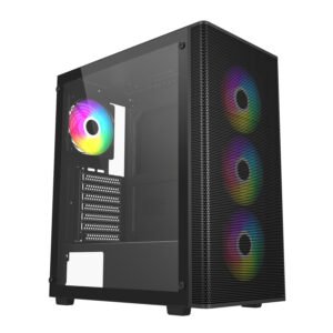 FSP M220 ATX Mid Tower Gaming Chassis - Black - TauTech South Africa