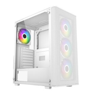 FSP M220 ATX Mid Tower Gaming Chassis - White - TauTech South Africa