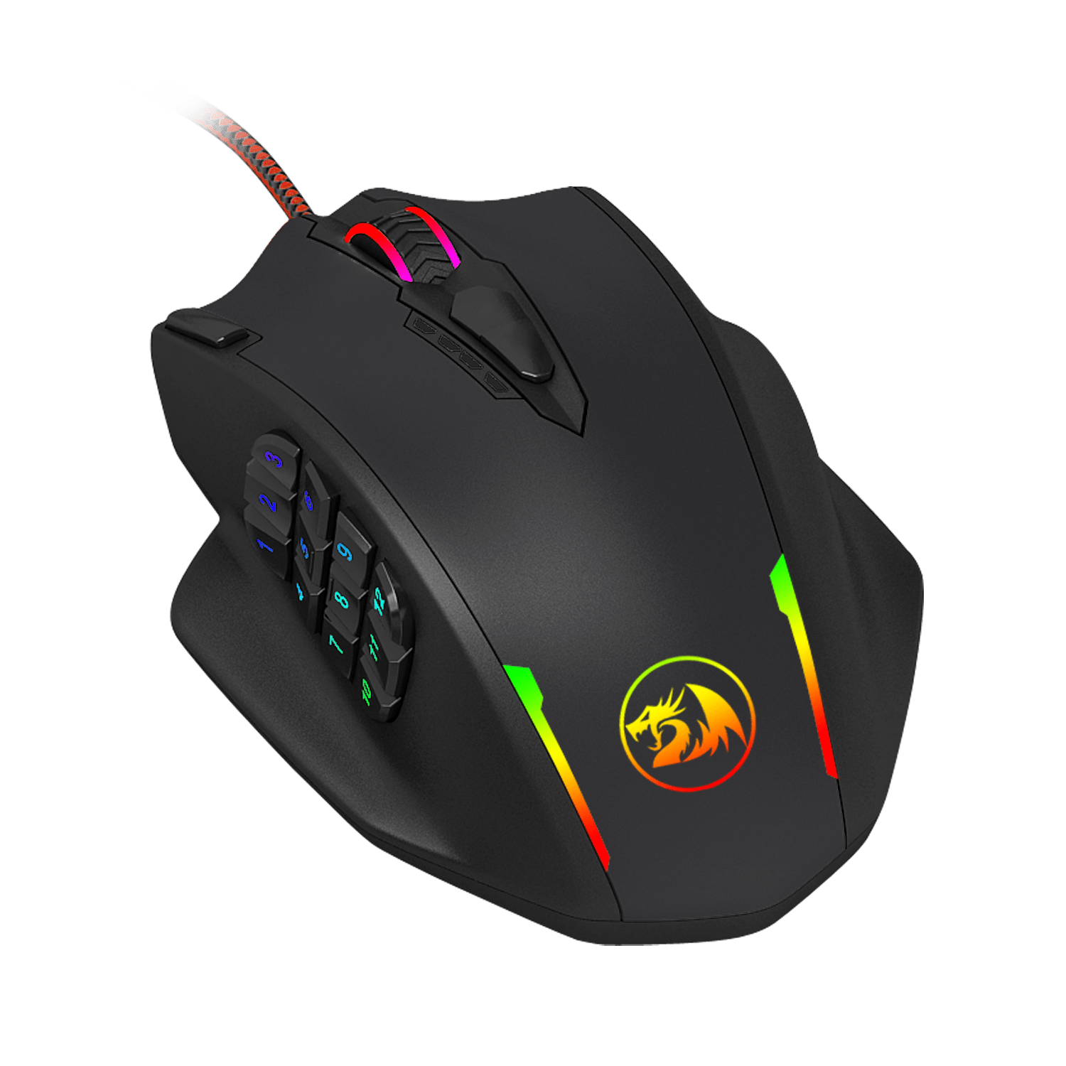 REDRAGON IMPACT 12400DPI MMO Gaming Mouse - Black - Image 6