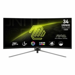 MSI MAG345CQR 34" Curved Gaming Monitor 3440x1440 (UWQHD) VA 1ms 180Hz - TauTech South Africa