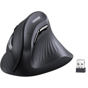 UGREEN Multi-Mode Vertical Mouse Bluetooth and 2.4G Wireless–Black - TauTech South Africa