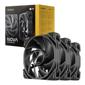 Antec NOVA 120 PWM Fan 3 Pack with Speed Controller - Black - TauTech South Africa