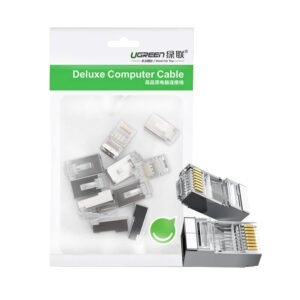 UGREEN NW111 RJ45 Cat6 Ethernet Network Head 100 Pack - Silver/Transparent - TauTech South Africa