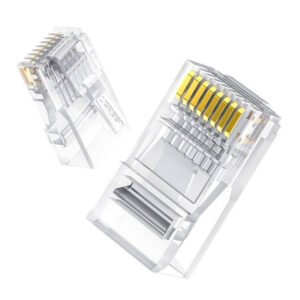 UGREEN Cat6 RJ45 Modular Plugs - Transparent with Gold Contacts (10 Pieces) - TauTech South Africa