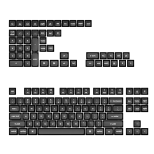 Keychron double Shot KSA PBTFull Keycap Set - White On Black - TauTech South Africa