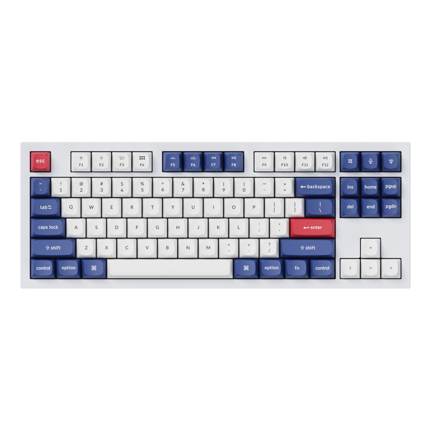 Keychron Double-Shot PBT OSA Keycap Set - Blue and White - Image 3