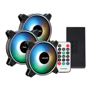 PCBuilder Tempest Chill Fan Kit 3x120MM Dual Glow ARGB Fan + Controller + RF Remote - TauTech South Africa